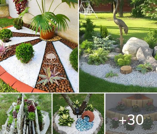 30 DIY Striking Rock And Pebble Art Landscaping Ideas